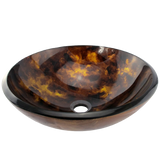 Bathroom Tempered Glass Vessel Sink with Unique