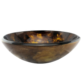 Bathroom Tempered Glass Vessel Sink with Unique